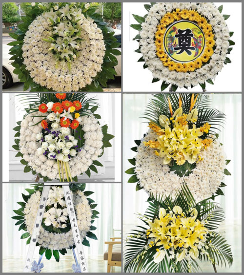湖北孝感市大悟县大新镇汤畈村花圈速递